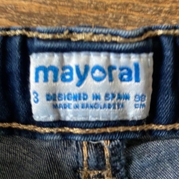 Mayoral Girl’s Denim Shorts Adjustable Waist Size 3 98cm - Picture 3 of 7